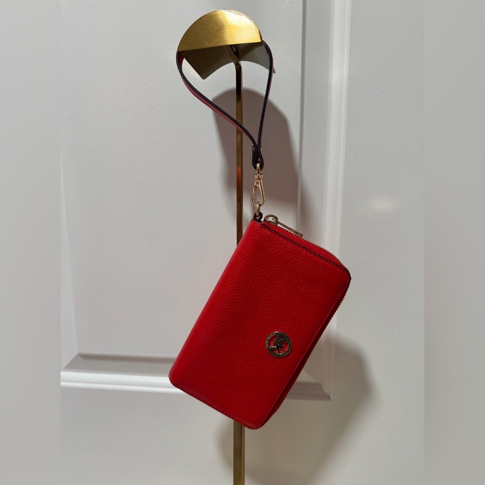 Like new Michael Kors Red Leather Wristlet Wallet